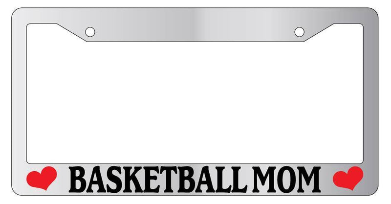 Chrome License Plate Frame BASKETBALL MOM Auto Accessory 645  Mod-GRAPH9856236-5160