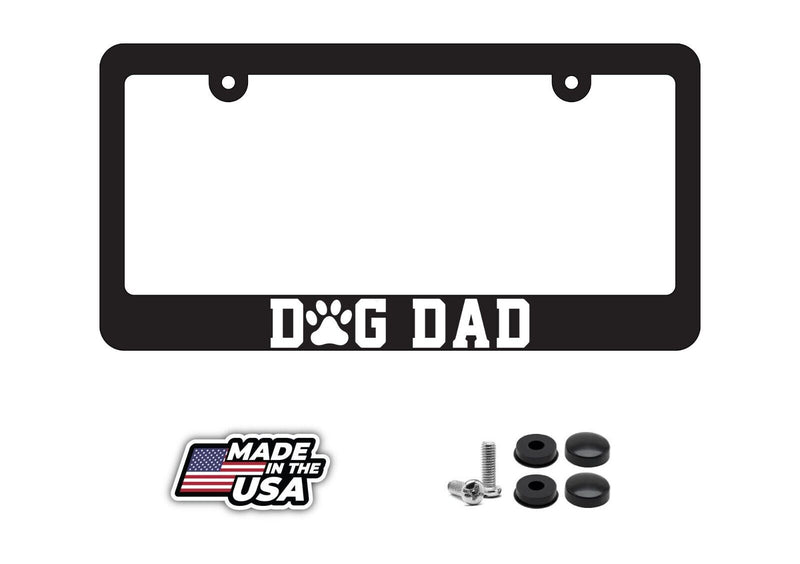 Dog Dad Paw Pet Funny K9 Car Truck License Plate Frame