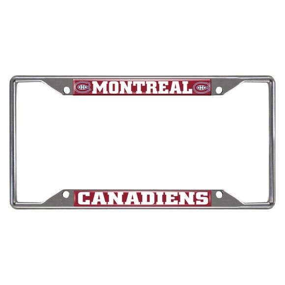 NHL Montreal Canadiens Chrome Metal License Plate Frame