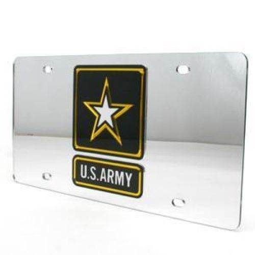 NCAA Army Black Knights Inlaid Acrylic License Plate - Silver