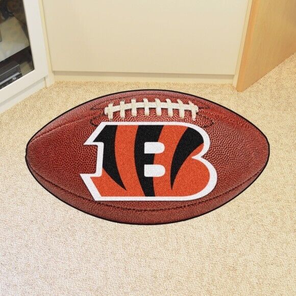 NFL Cincinnati Bengals Football Shape Rookie Mat Area Bath Mat 20"x 30"