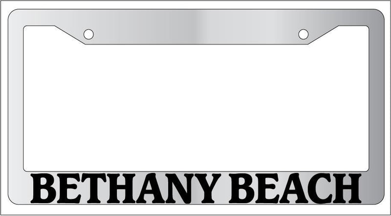 Chrome License Plate Frame New City State Bethany Beach Auto Accessory 1122  Mod-GRAPH9856236-4927