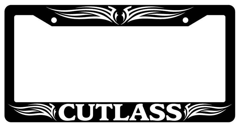 Black License Plate Frame CUTLASS TRIBAL 
