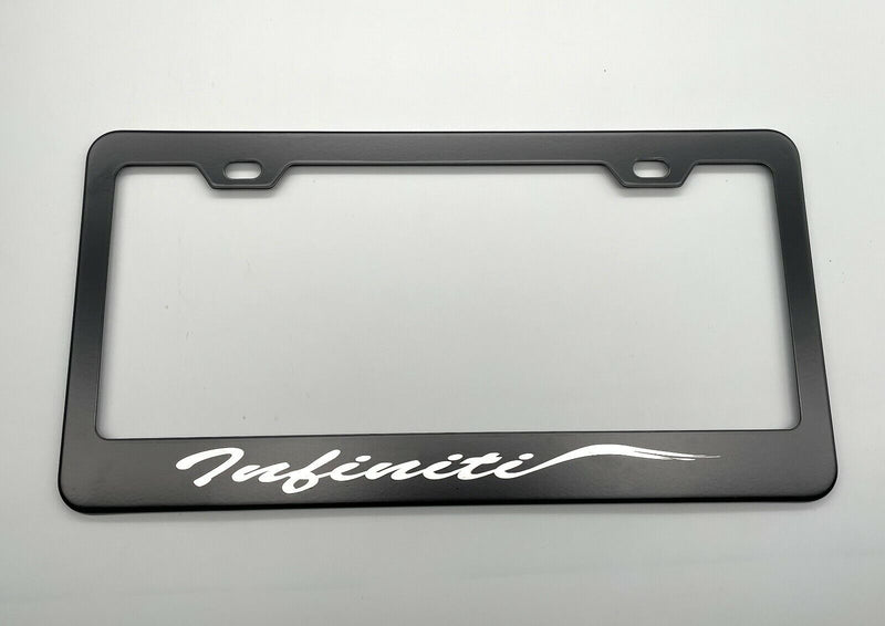 Black Holder for License Plate License Plate Holder Black License Plate Frame Stainless Steel With Laser Engraved For Infiniti