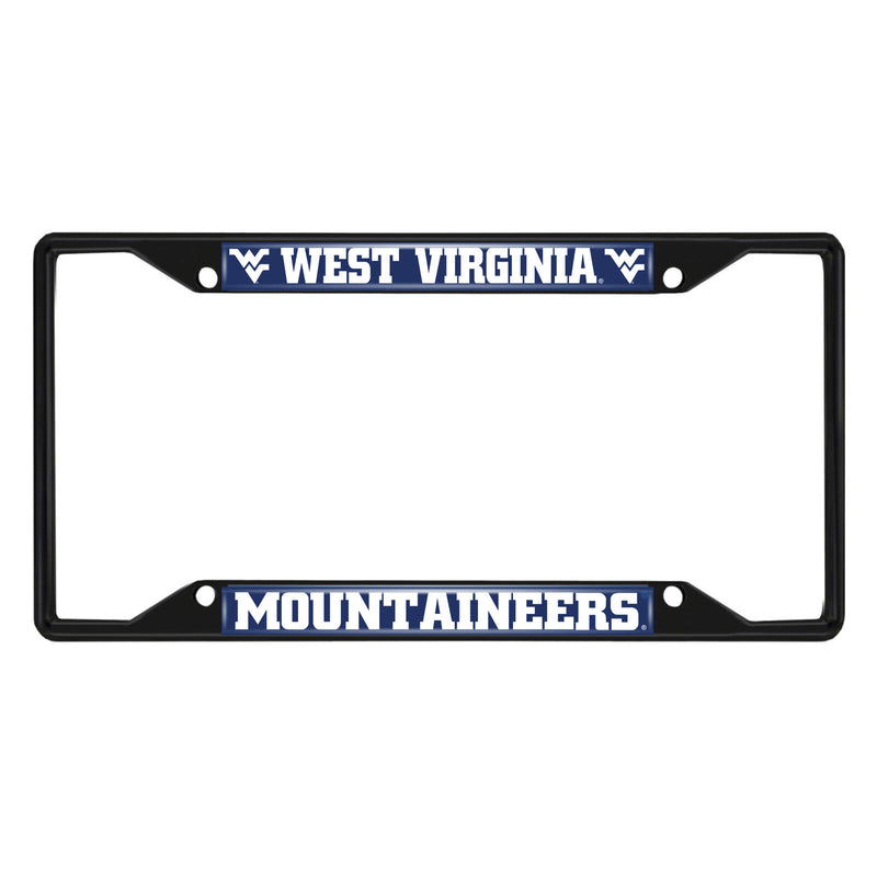 NCAA West Virginia Mountaineers Black Metal License Plate Frame