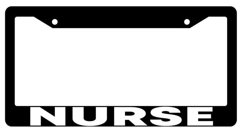 Nurse Black Plastic License Plate Frame  Mod-GRAPH9856236-58