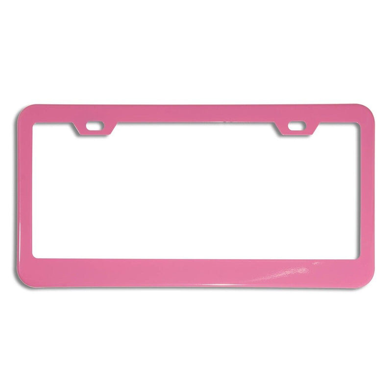 PLAIN QUALITY Stainless Steel Heavy Duty HOT PINK License Plate Frame Border