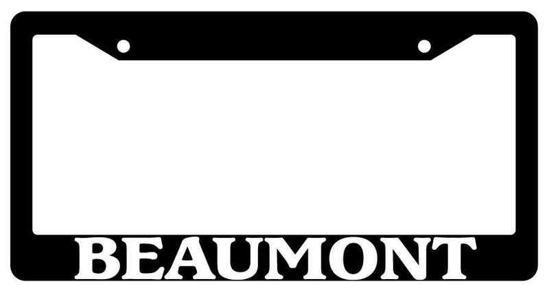 Black License Plate Frame City State Beaumont Auto Accessory 1401  Mod-GRAPH9856236-47