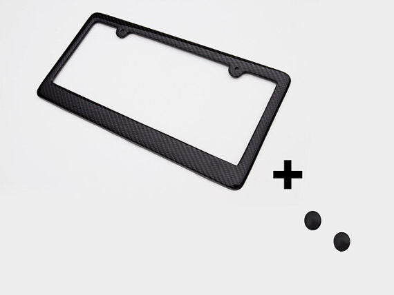 REAL 100% CARBON FIBER LICENSE Plate Frame COVER ORIGINAL 3K TWILL JDM /FF v2
