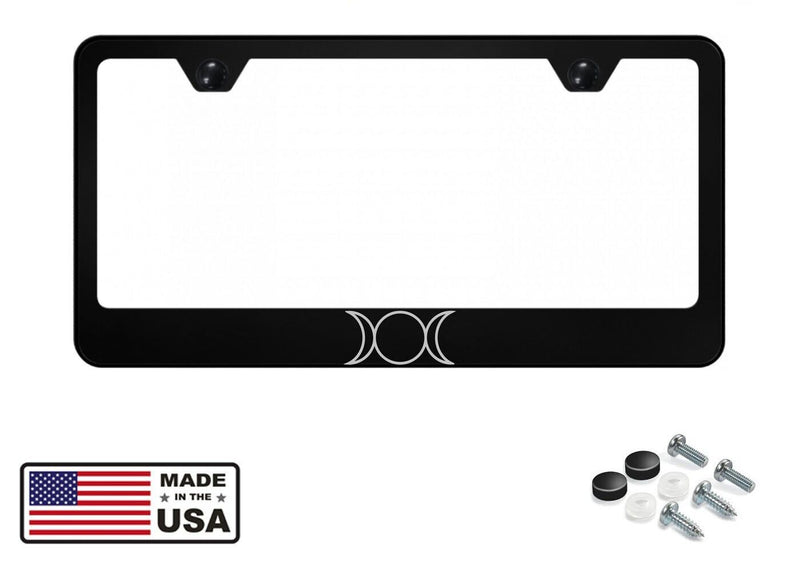 Triple Moon - Plain - Triple Goddess Laser Etched METAL License Plate Frame