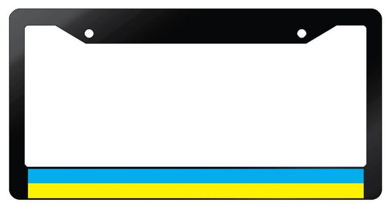 Ukraine Glossy Black Plastic License Plate Frame World Flags  Mod-GRAPH9856236-6915