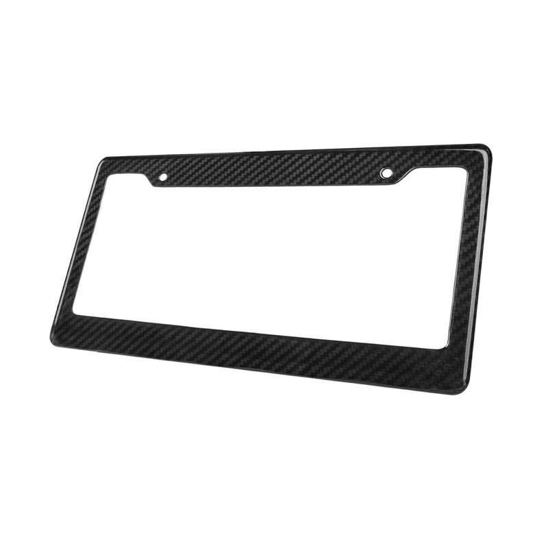 Real Carbon Fiber Wide Top License Plate Frame + Hardware Choose Your Finish