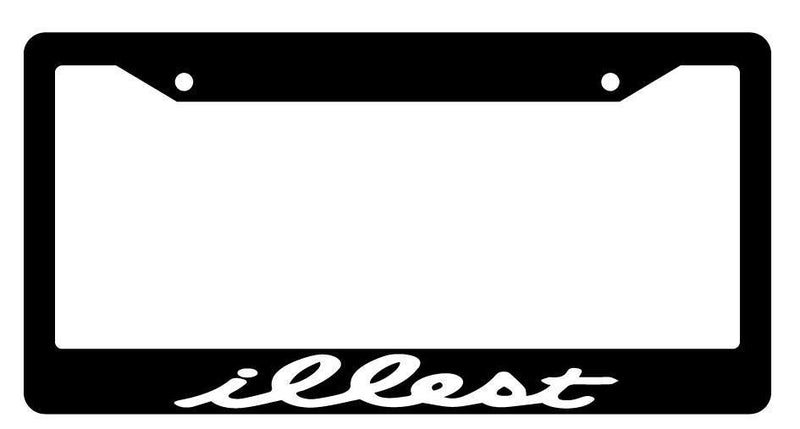 Black License Plate Frame Illest For JDM Auto Accessory  Mod-GRAPH9856236-488