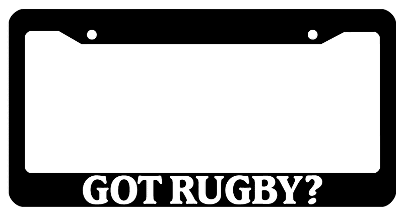 Black License Plate Frame Got Rugby? Auto Accessory 809  Mod-GRAPH9856236-142