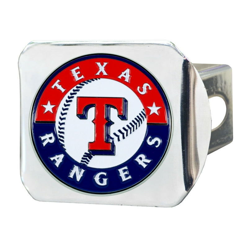 MLB Texas Rangers 3D Color on Chrome Metal Hitch Cover