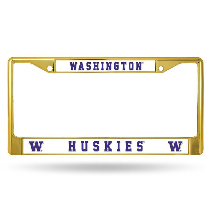 NCAA Washington Huskies Team Color Chrome License Plate Frame