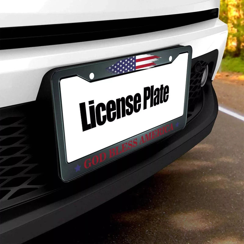 God Bless America aluminium License Plate Frame 12.2 x 6.3 in