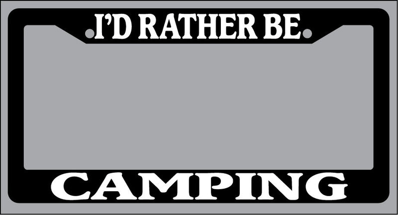 Black License Plate Frame "I&
