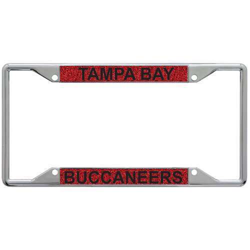 NFL Tampa Bay Buccaneers Metal Inlaid Acrylic License Plate Frame