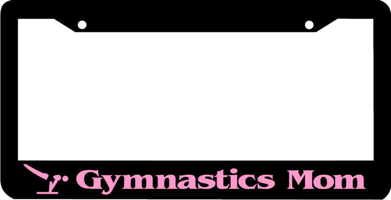 GYMNASTICS MOM pink License Plate Frame