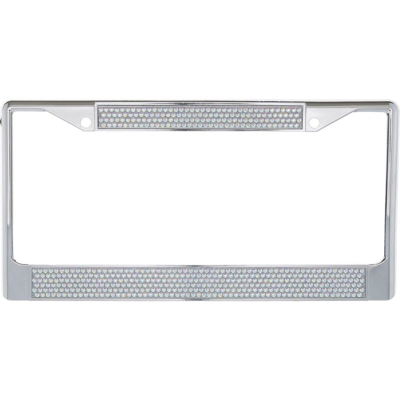 Premium Chrome AB Bling Crystal Diamond License Plate Frame for Car-Truck