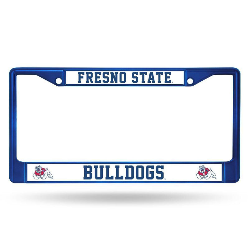 NCAA Fresno State Bulldogs Team Color Chrome License Plate Frame