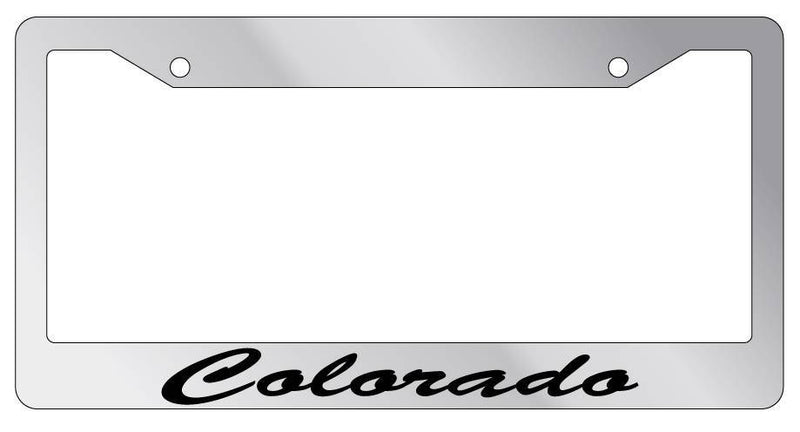 Chrome METAL License Plate Frame COLORADO CURSIVE Auto Accessory 2558  Mod-GRAPH9856236-8997