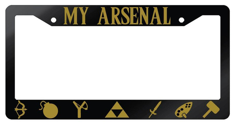 My Arsenal Glossy Black License Plate Frame Legend Of Zelda  Mod-GRAPH9856236-7388