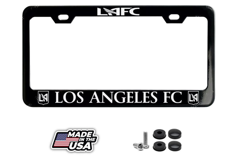 Los Angeles FC "LAFC" Black License Plate Frame - Powder Coated Metal