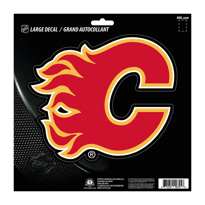 NHL Calgary Flames Decal Large 8"X8" Auto RV Boat Cooler Luggage