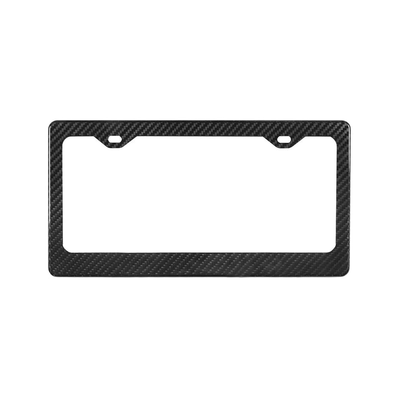 UNIVERSAL REAL CARBON FIBER License Plate Frame FIT FOR USA/CANADA CAR