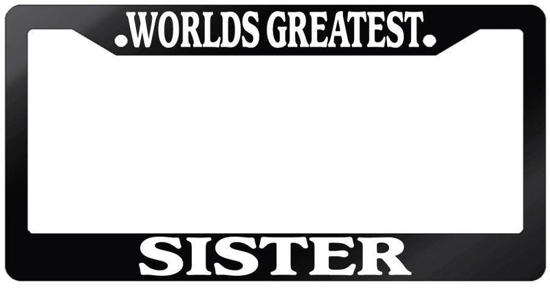 Glossy Black License Plate Frame WORLD&