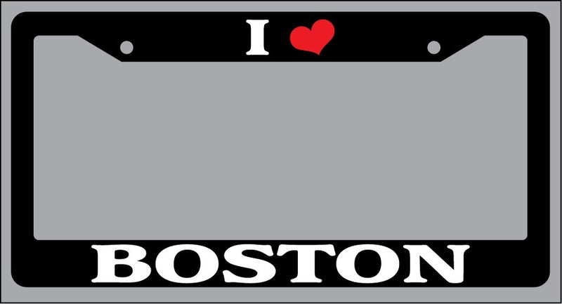 Black License Plate Frame I Heart Boston Auto Accessory 1142  Mod-GRAPH9856236-1374