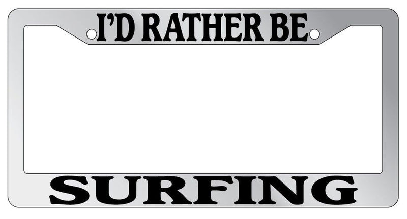 Chrome METAL License Plate Frame I&