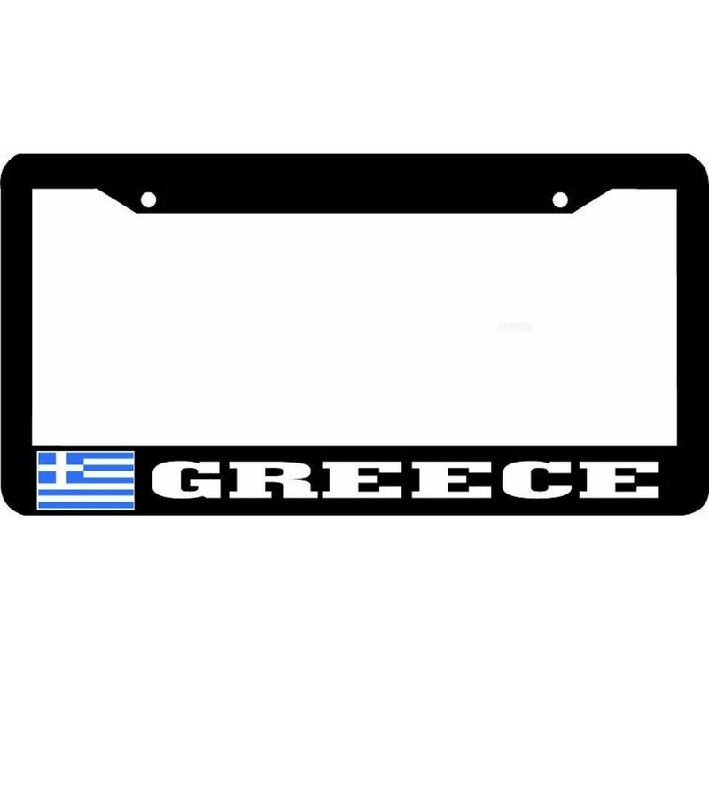 GREECE greek Black frame flag License Plate Frame