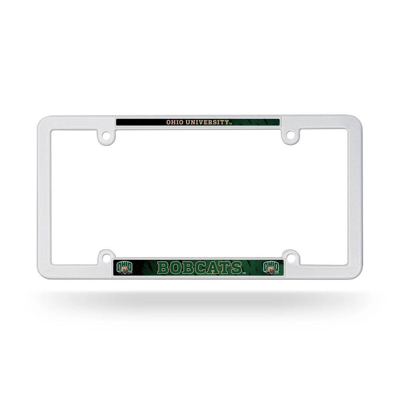 NCAA Ohio Bobcats White Plastic License Plate Frame