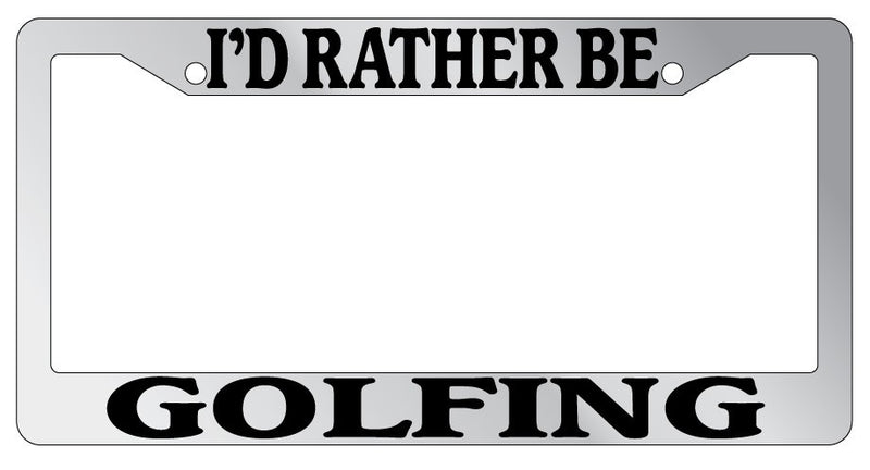 Chrome METAL License Plate Frame I&