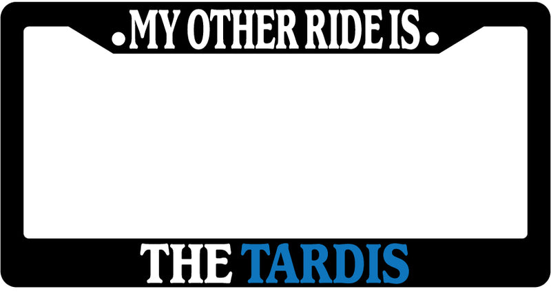 Black License Plate Frame My Other Ride Is The Tardis (Blue) Auto Accessory  Mod-GRAPH9856236-1367