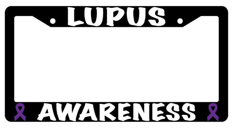 Lupus Awareness Black Plastic License Plate Frame  Mod-GRAPH9856236-59