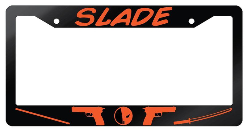 Slade Glossy Black Plastic License Plate Frame DC  Mod-GRAPH9856236-6992