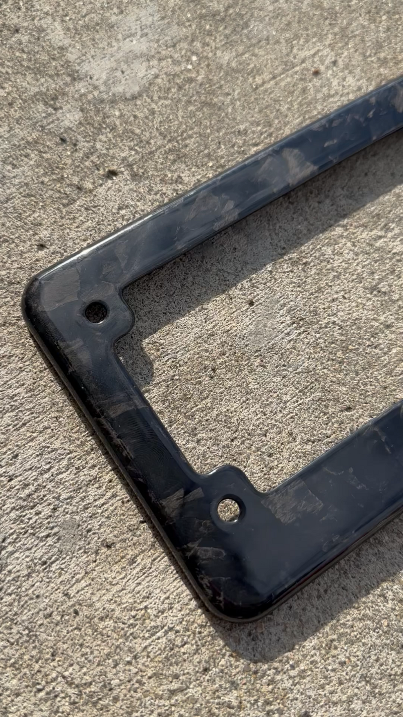 Forged Carbon Fiber Motorcycle License Plate Frame