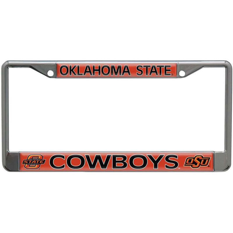 NCAA Oklahoma State Cowboys Metal License Plate Frame w/Domed Acrylic