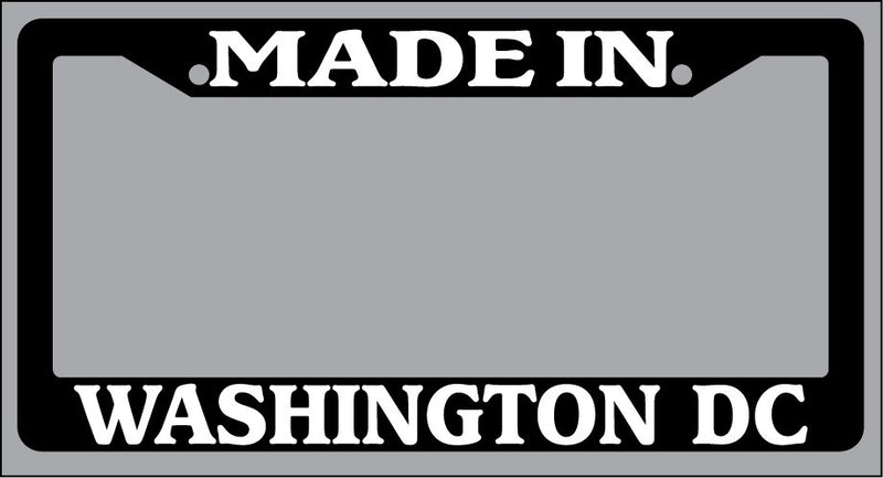 Black License Plate Frame "Made in Washington DC" Auto Accessory Novelty  Mod-GRAPH9856236-3728