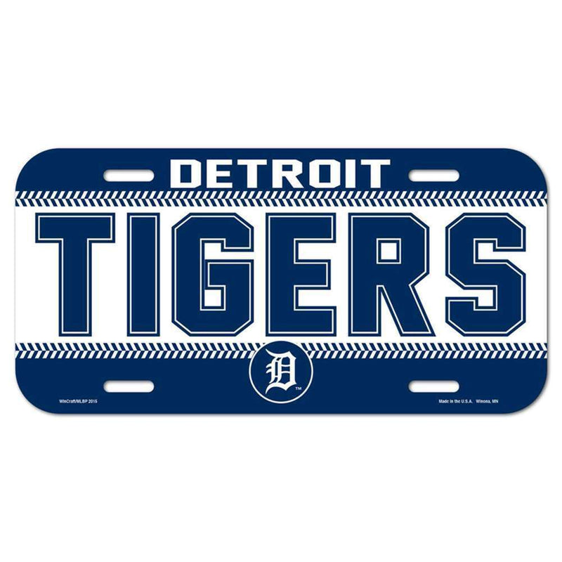 MLB Detroit Tigers Plastic License Plate