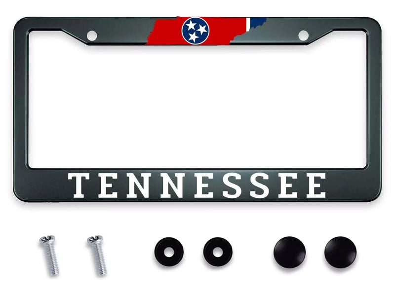 Tennessee State Flag License Plate Frame Including Mounting Hardware