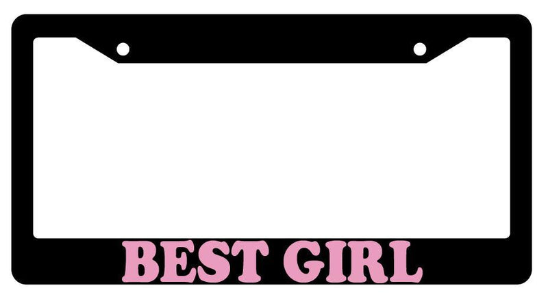 Best Girl Black Plastic License Plate Frame Auto Anime  Mod-GRAPH9856236-1945