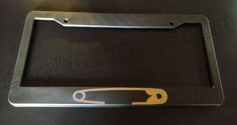 SAFETY PIN solidarity ~ love ~ safe symbol against violence License Plate Frame