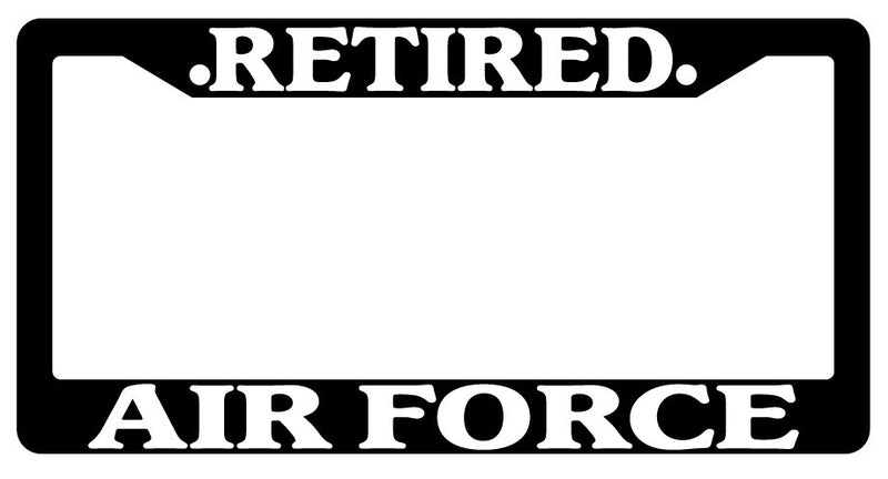 Black License Plate Frame Retired Air Force Auto Accessory Novelty  Mod-GRAPH9856236-935