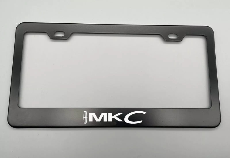 Laser Engraved Lincoln MKC Black License Plate Frame Stainless Steel fit