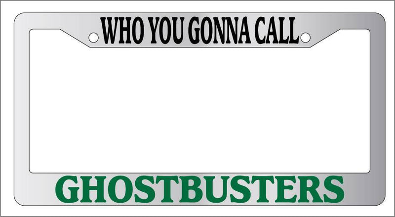 Chrome License Plate Frame GhostBusters (Green) Auto Accessory 11  Mod-GRAPH9856236-4251